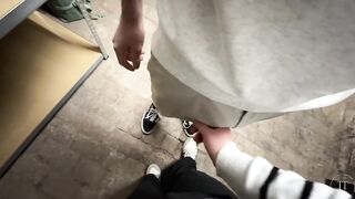 Apartment viewing escalates part 2 – Landlord’s dick sucked dry in the basement