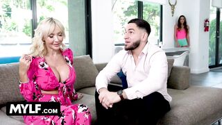 Sugar-Daddy Is Too Horny For His Gold Digger Wife So She Enlists Her Step-Daughter To Help – MYLF